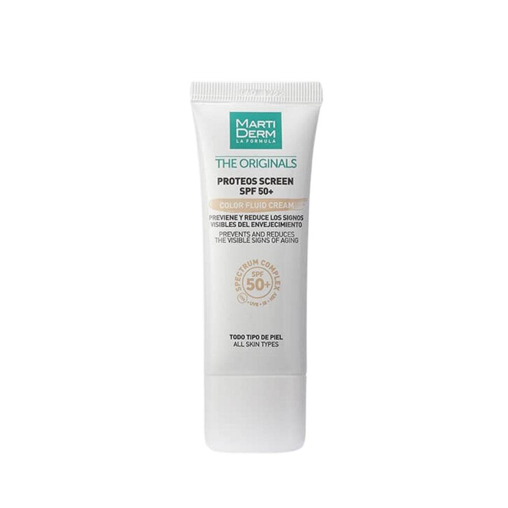 MARTIDERM Proteos Screen Color Fluid Cream SPF50+ 40ml - Crème Solaire Teintée Anti-Âge