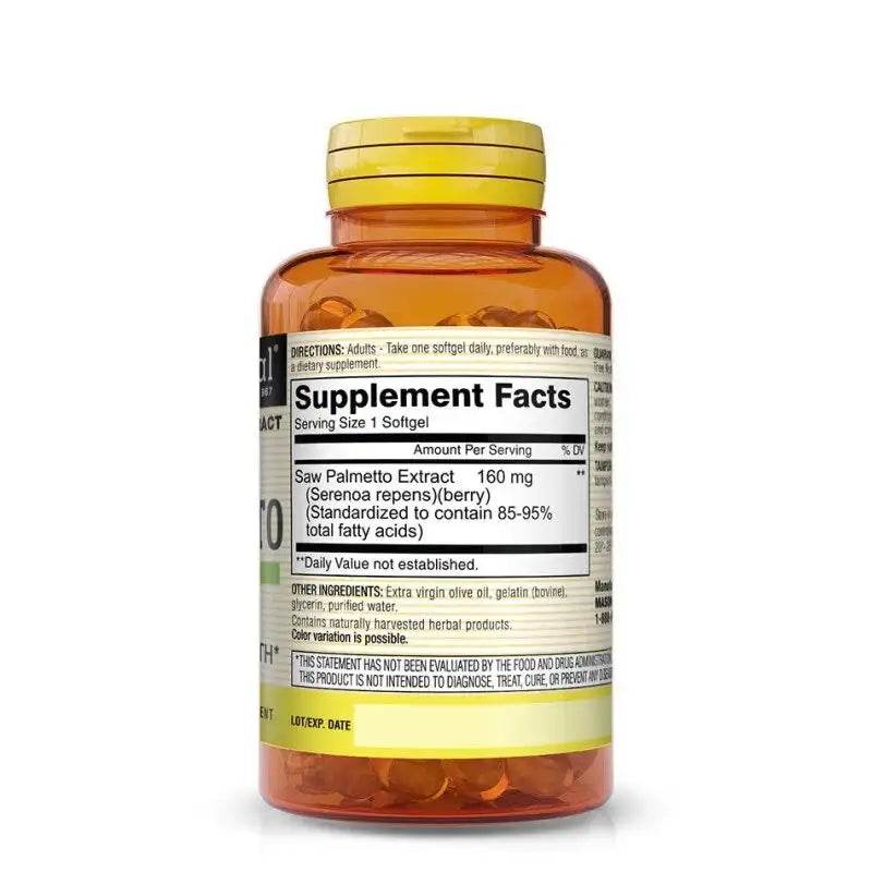 Mason Natural Saw Palmetto 500mg 60 capsules - Image 3