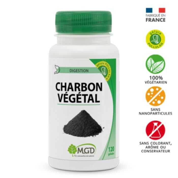 Mgd Charbon végétale 120 Gélules