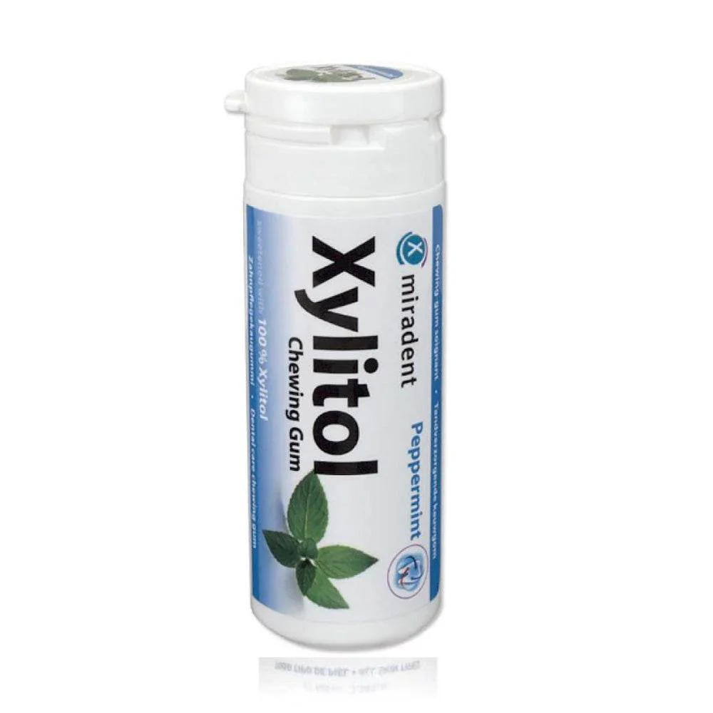 Miradent Xylitol Chewing Gum Menthe Poivrée 30 Piècies