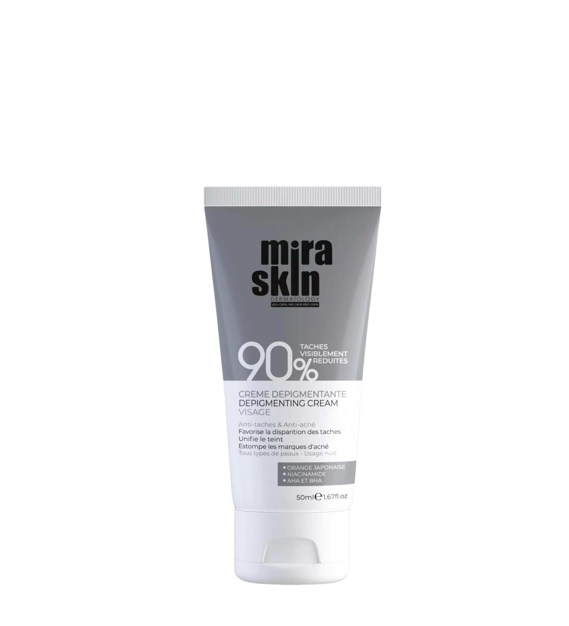 MIRASKIN Crème Dépigmentante 50ml Crème Anti-Taches Éclaircissante