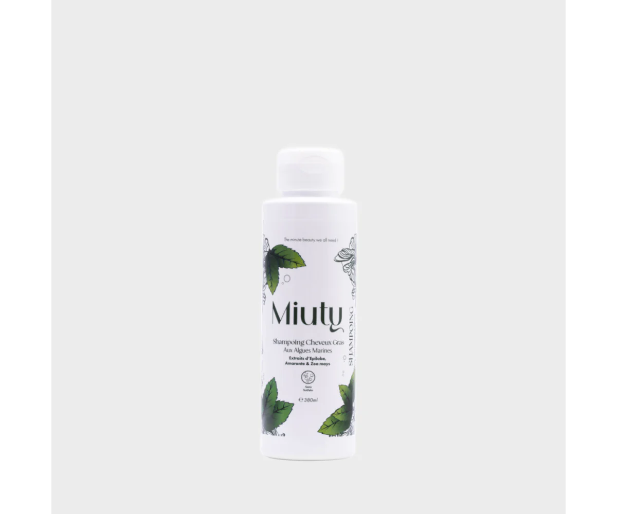 MIUTY Shampoing Cheveux Gras 380ml Purifiant Régulateur Sébum Fraîcheur Longue Durée Volume