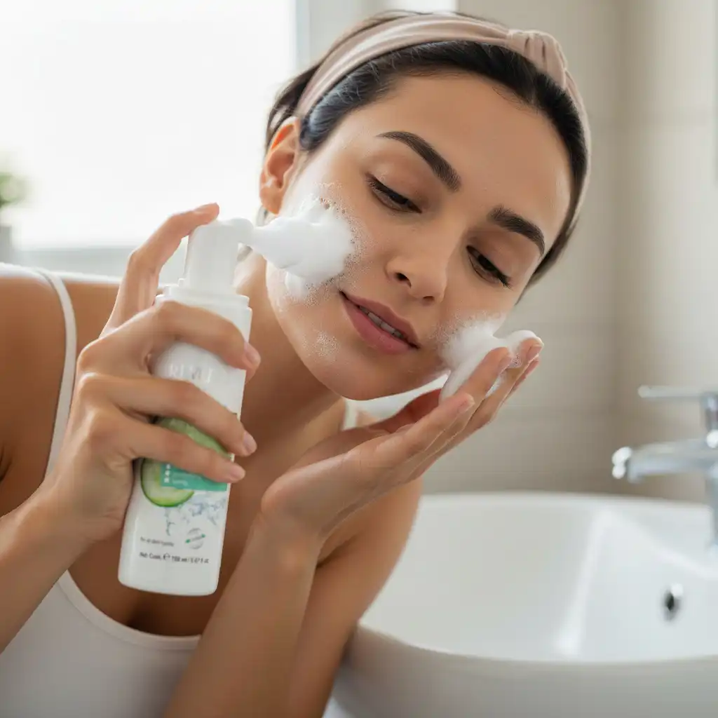 REVUELE Cleansing Foam Air Jus de Concombre 150ml Mousse Nettoyante Rafraîchissante Hydratante Vegan - Image 3