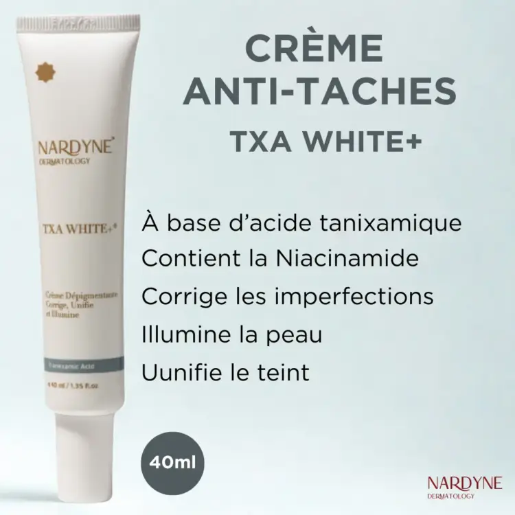 Nardyne TXA WHITE+ Crème Dépigmentante 40ml Soin Visage Anti-Taches Éclaircissant Unifiant - Image 2
