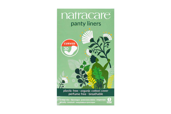 NATRACARE Protège-Slip Curved Anatomique 30 Unités Protection Quotidienne Bio Coton Naturel Confort