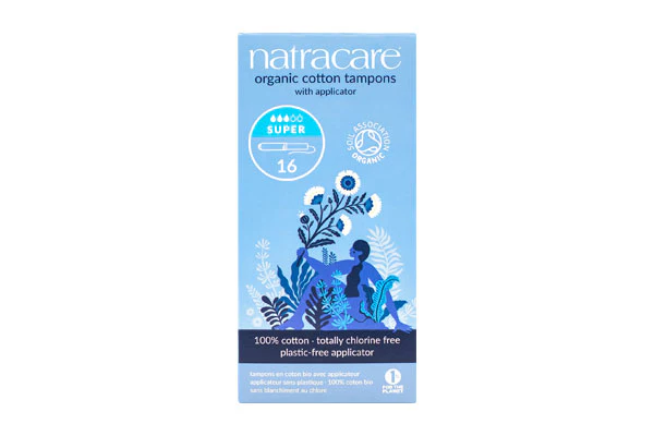NATRACARE Tampons Super Avec Applicateur 16 Unités Protection Hygiénique Bio Coton Naturel Flux Abondant