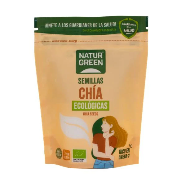 NATUR GREEN Graines de Chia 200g Graines Chia Bio Superaliment Oméga-3 Fibres Protéines Nutrition Santé