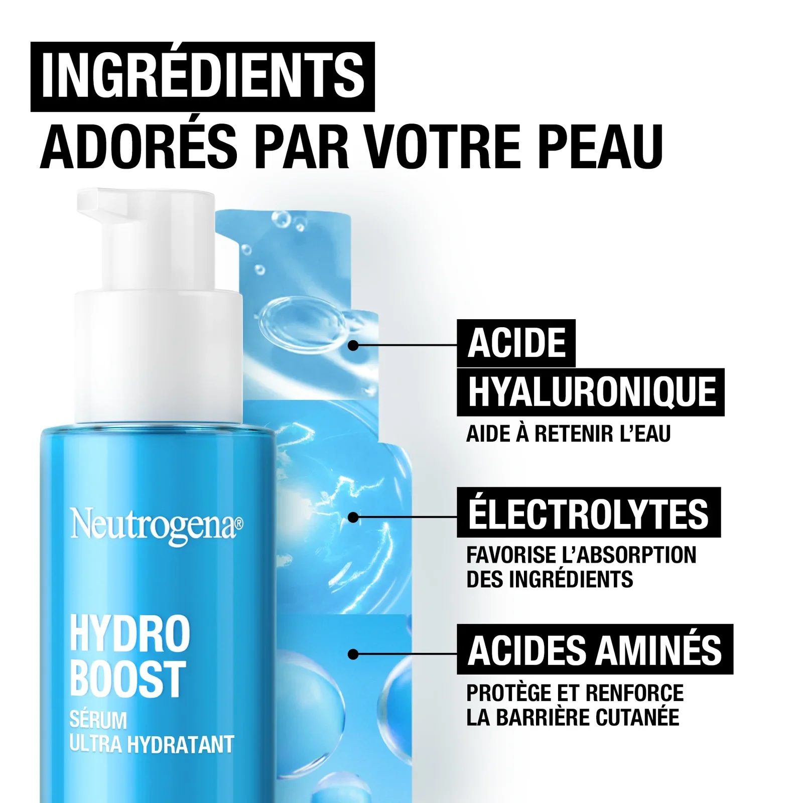 NEUTROGENA Hydro Boost Sérum Ultra Hydratant 30ml Acide Hyaluronique Hydratation - Image 3