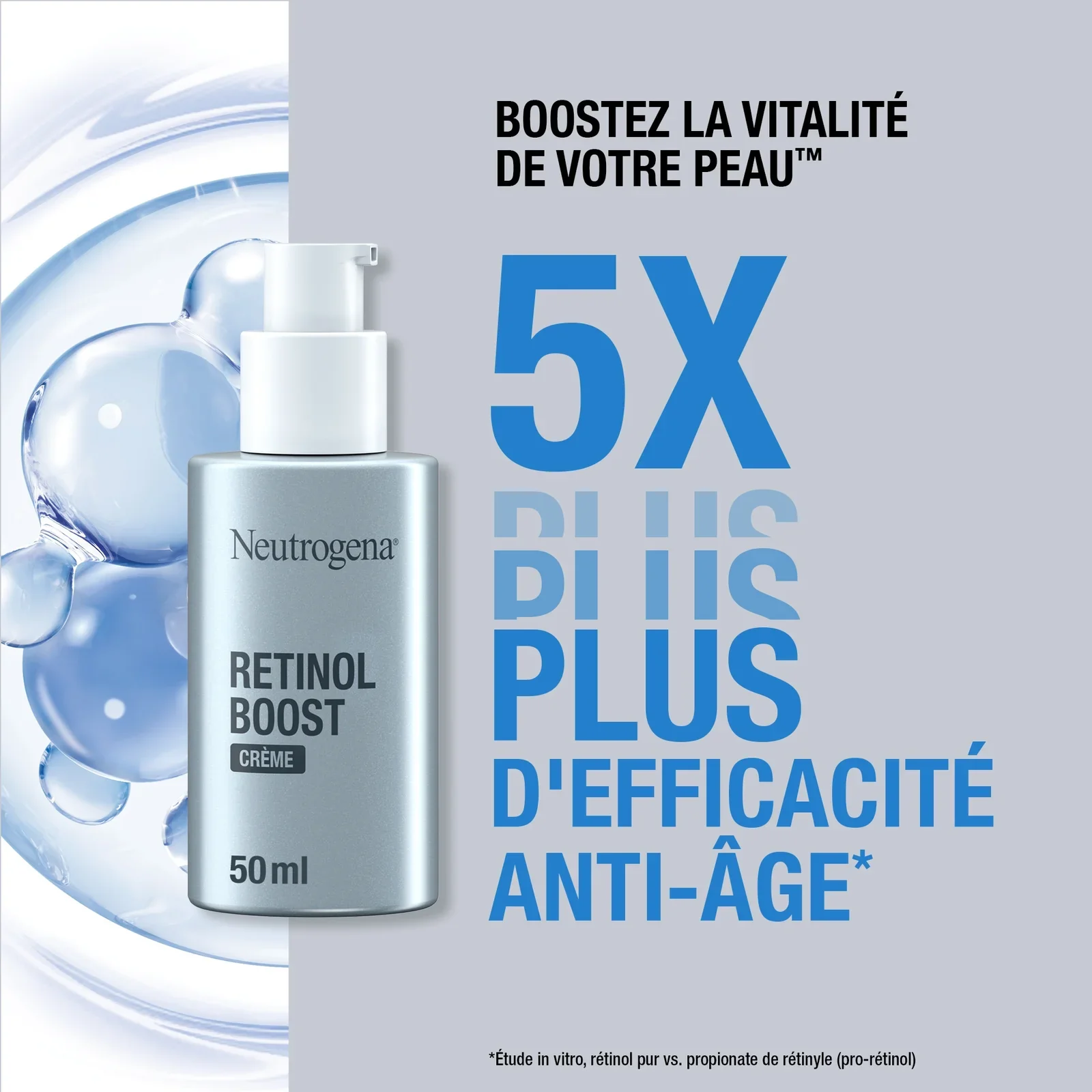 NEUTROGENA Retinol Boost Cream 50ml Crème Visage Anti-Rides Raffermissante Éclat Rétinol - Image 2