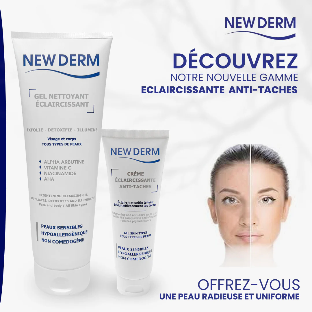 NEW DERM Gel Nettoyant Éclaircissant Visage Et Corps 250ml Purification - Image 2