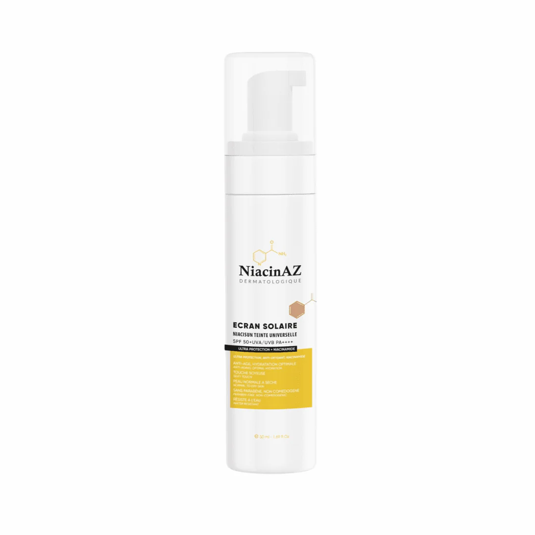 NIACINAZ NiaciSun Écran Teinté SPF50+ 50ml Protection Solaire Teintée Effet Bonne Mine Premium