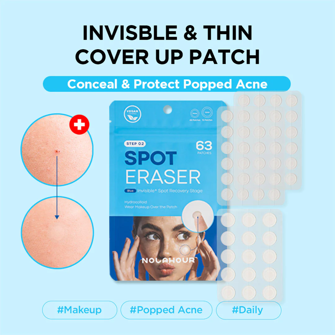NOLAHOUR Spot Eraser Blue Step02 63 Patchs Anti-Acné Traitement Intensif Boutons Inflammation - Image 6