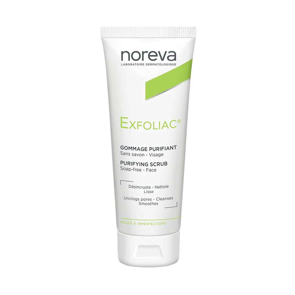 Noreva Exfoliac Gommage Purifiant 50ml Exfoliant Microbilles Désincrustant Peaux Grasses