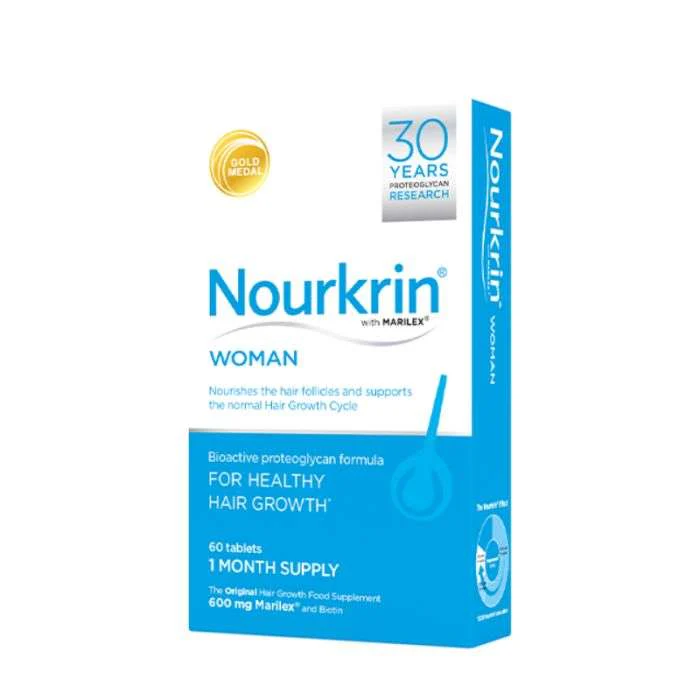 NOURKRIN FEMME 60 Comprimés - Complément Anti-Chute Cheveux Femme Premium