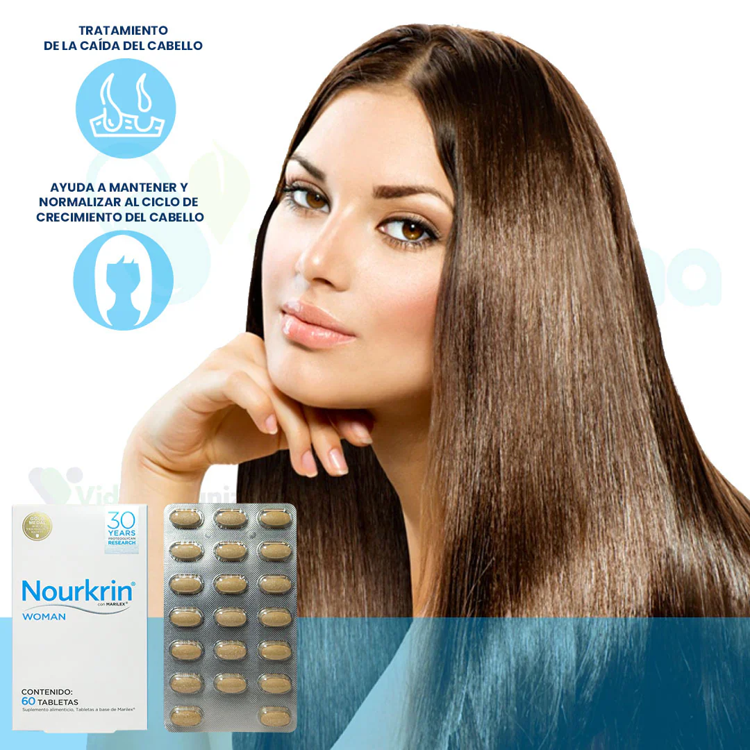 NOURKRIN FEMME 60 Comprimés - Complément Anti-Chute Cheveux Femme Premium - Image 2