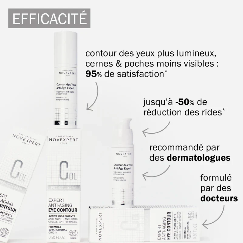 NOVEXPERT Contour Des Yeux Anti-Age Expert 15ml - Soin Contour Yeux Anti-Rides Premium - Image 3