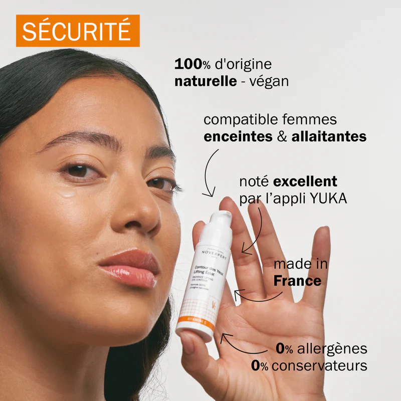 Novexpert Contour des Yeux Lifting Éclat Vitamine C 15ml Anti-Âge Rides Cernes - Image 4