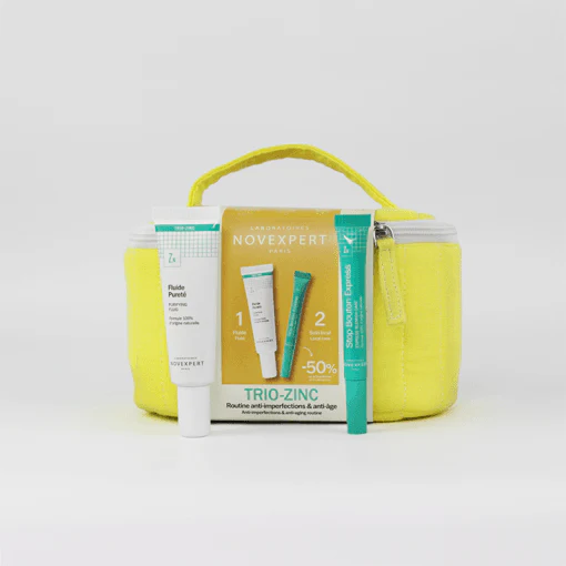 NOVEXPERT Pack Fluide Pureté Trio-Zinc 30ml + Stop Bouton Express 7ml = Trousse - Image 2