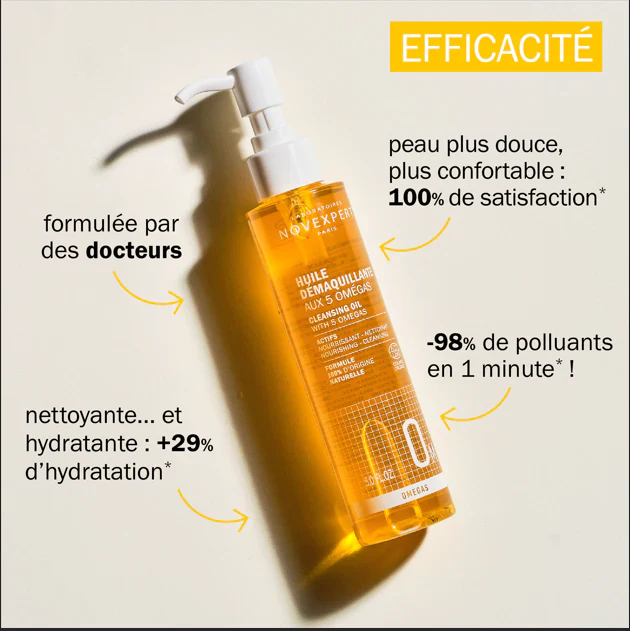 Novexpert Huile Démaquillante 5 Omégas 150ml Nettoyant Anti-Pollution Hydratant - Image 7