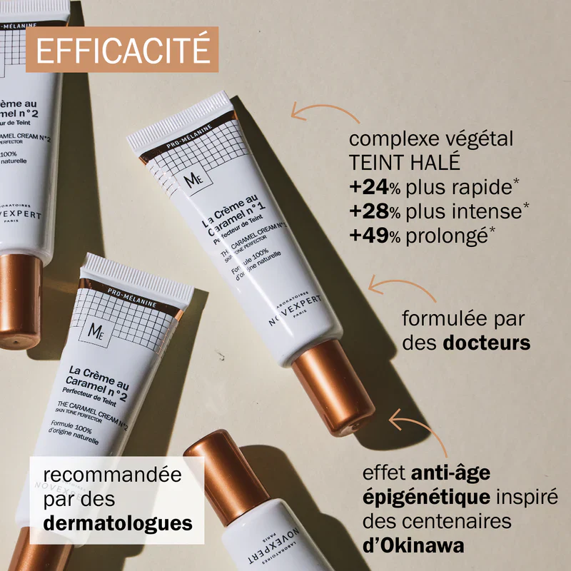Novexpert La Crème au Caramel Éclat Ivoire Pro-Mélanine 30ml BB Crème Teint Clair - Image 3