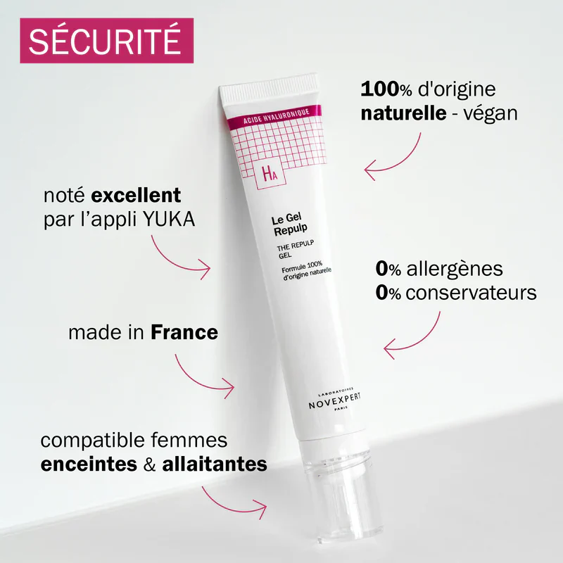 NOVEXPERT Le Gel Repulp à l'Acide Hyaluronique 40ml - Gel Hydratant Repulpant Premium - Image 2