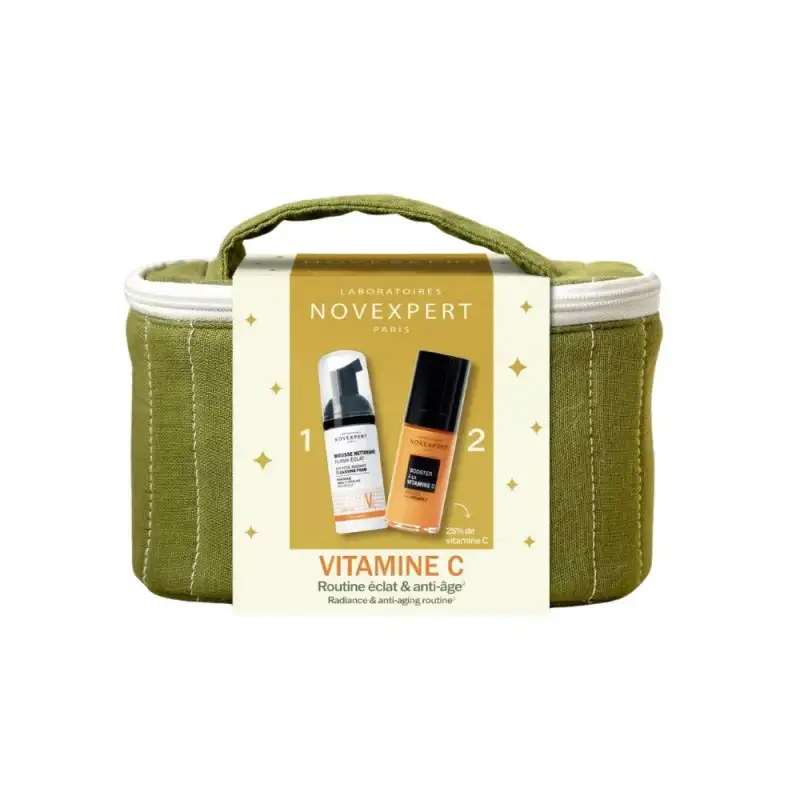 NOVEXPERT Coffret Booster Vitamine C + Mini Mousse Éclat Anti-Âge