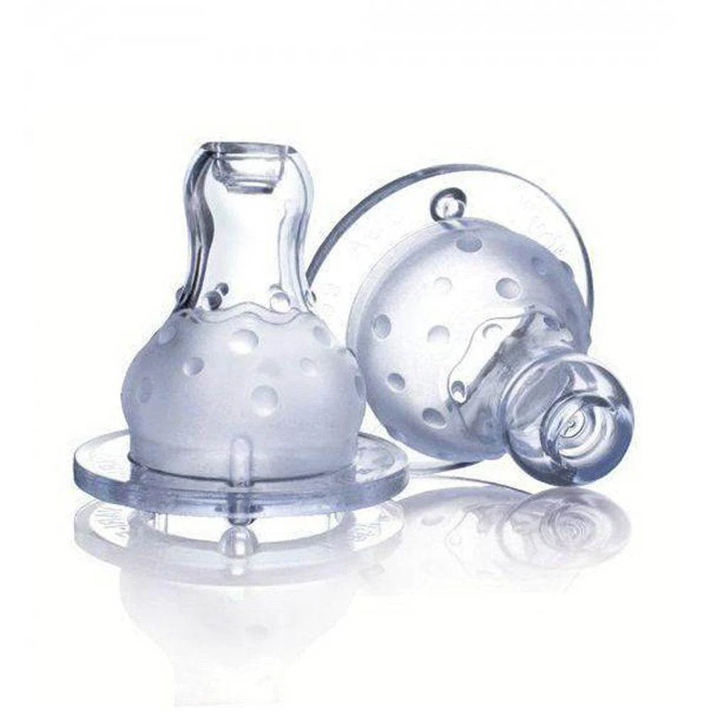 Nuby 2 tétines Silicone Col Standard 0/12 Mois ID0024