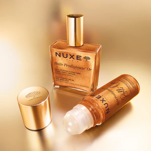 Nuxe Huile Prodigieuse Or Roll-On 60ml Huile Sèche Multi-Usages Dorée - Image 4