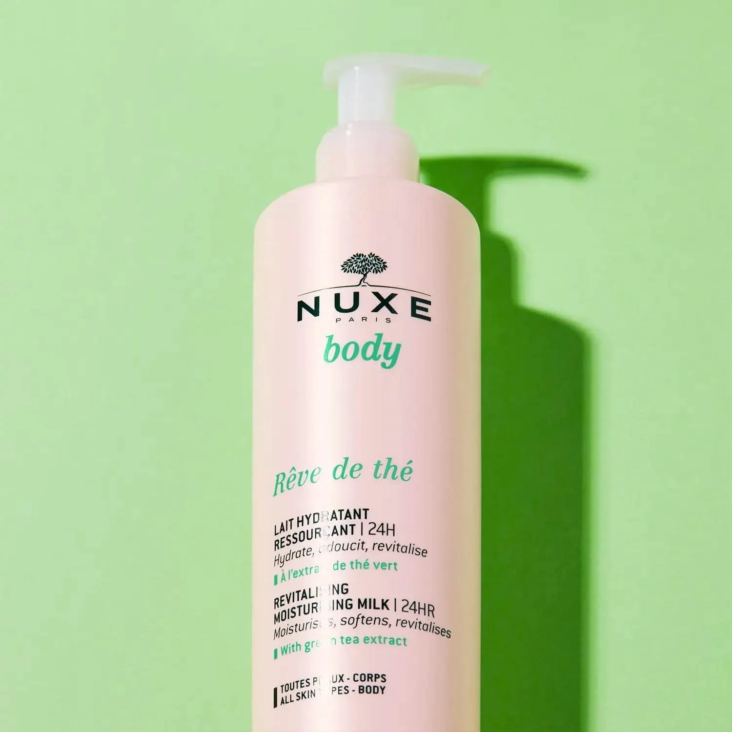 Nuxe Rêve de Thé Hydratant 400ml - Lait Corps Légère Thé Vert Graines Fruits Format XXL - Image 2