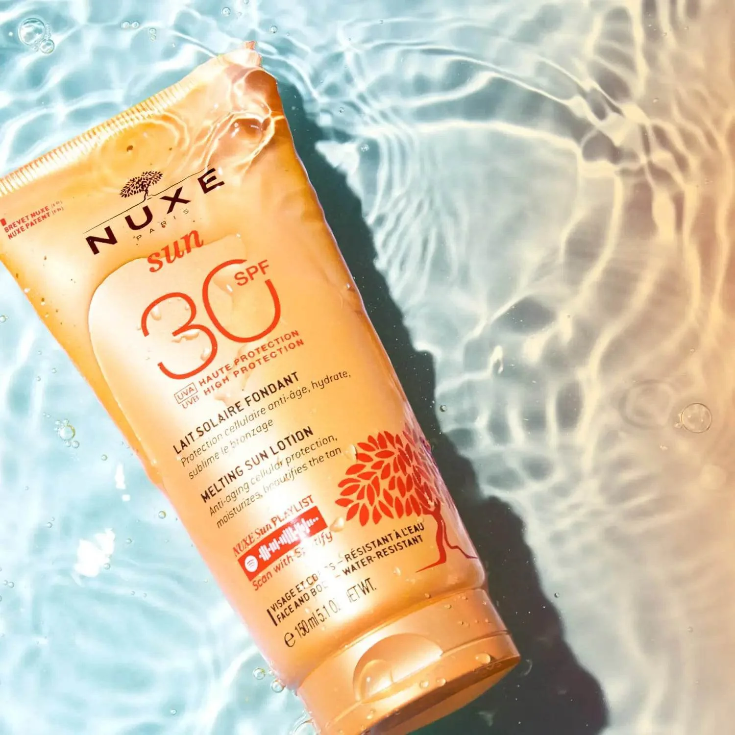 Nuxe Sun Lait Solaire Fondant Haute Protection SPF30 150ml - Crème Solaire Hydratante Eau Fleur Soleil - Image 2
