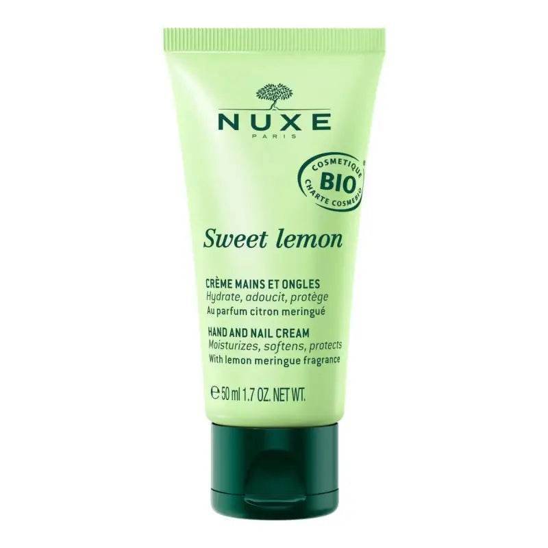 NUXE Sweet Lemon Crème Mains Et Ongles Bio 50ml - Crème Hydratante Bio Vegan Citron Meringué