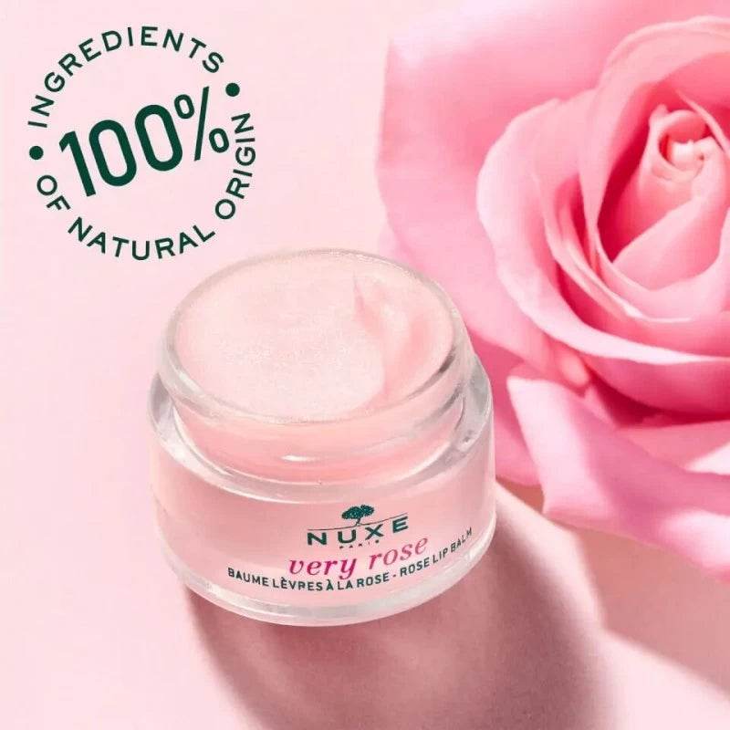 Nuxe Very Rose Baume Hydratant Lèvres À La Rose 15g - Baume Lèvres Naturel Éclat Rosé - Image 2