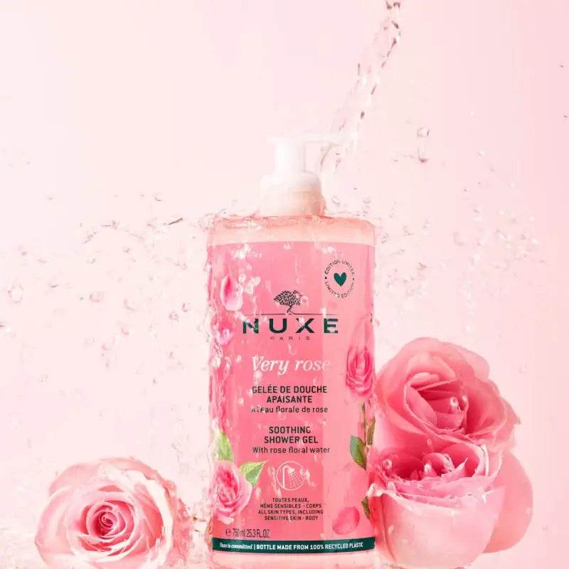 NUXE Very Rose Gelée De Douche Apaisante 750ml - Gelée Douche Ultra-Douce Eau Florale Rose Format XXL - Image 2
