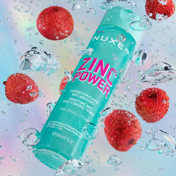 NUXE Zinc Power Lotion Purifiante Anti-Boutons 200ml Tonique Visage Peaux Grasses Acnéiques - Image 5