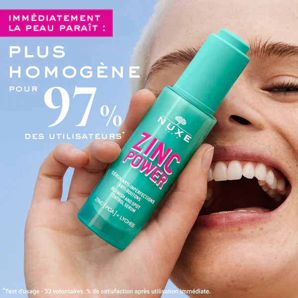 NUXE Zinc Power Sérum Anti-Imperfections 30ml Soin Visage Anti-Boutons Peaux Grasses - Image 5