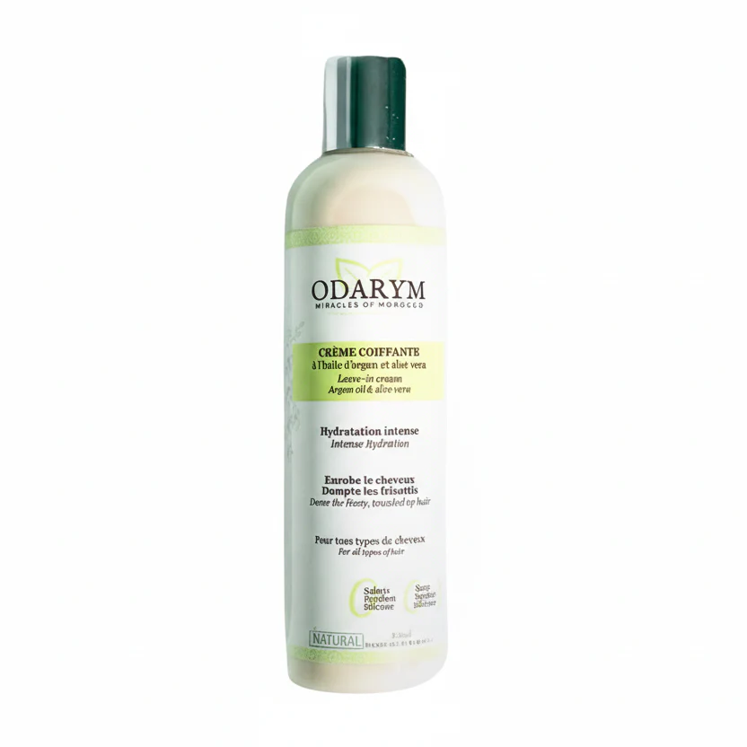 ODARYM Crème Coiffante Huile d'Argan & Aloe Vera 250ml Définition Boucles Hydratation Cheveux Bouclés