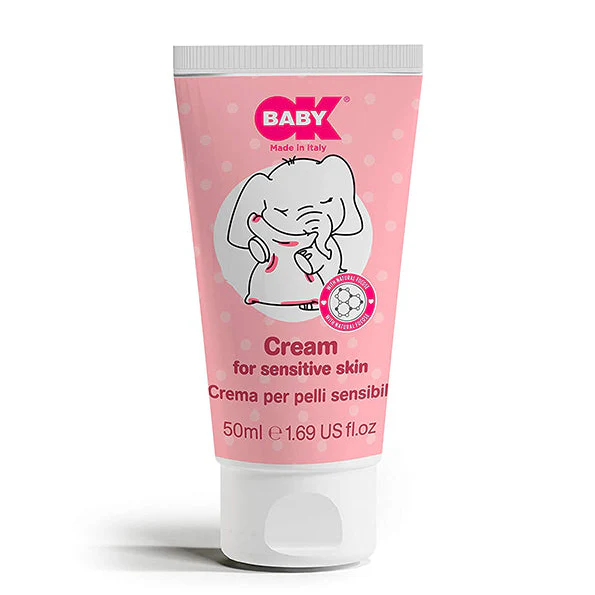 OKBABY Crème Peaux Sensibles 50ml Crème Hydratante Apaisante Bébé Haute Tolérance Dès Naissance