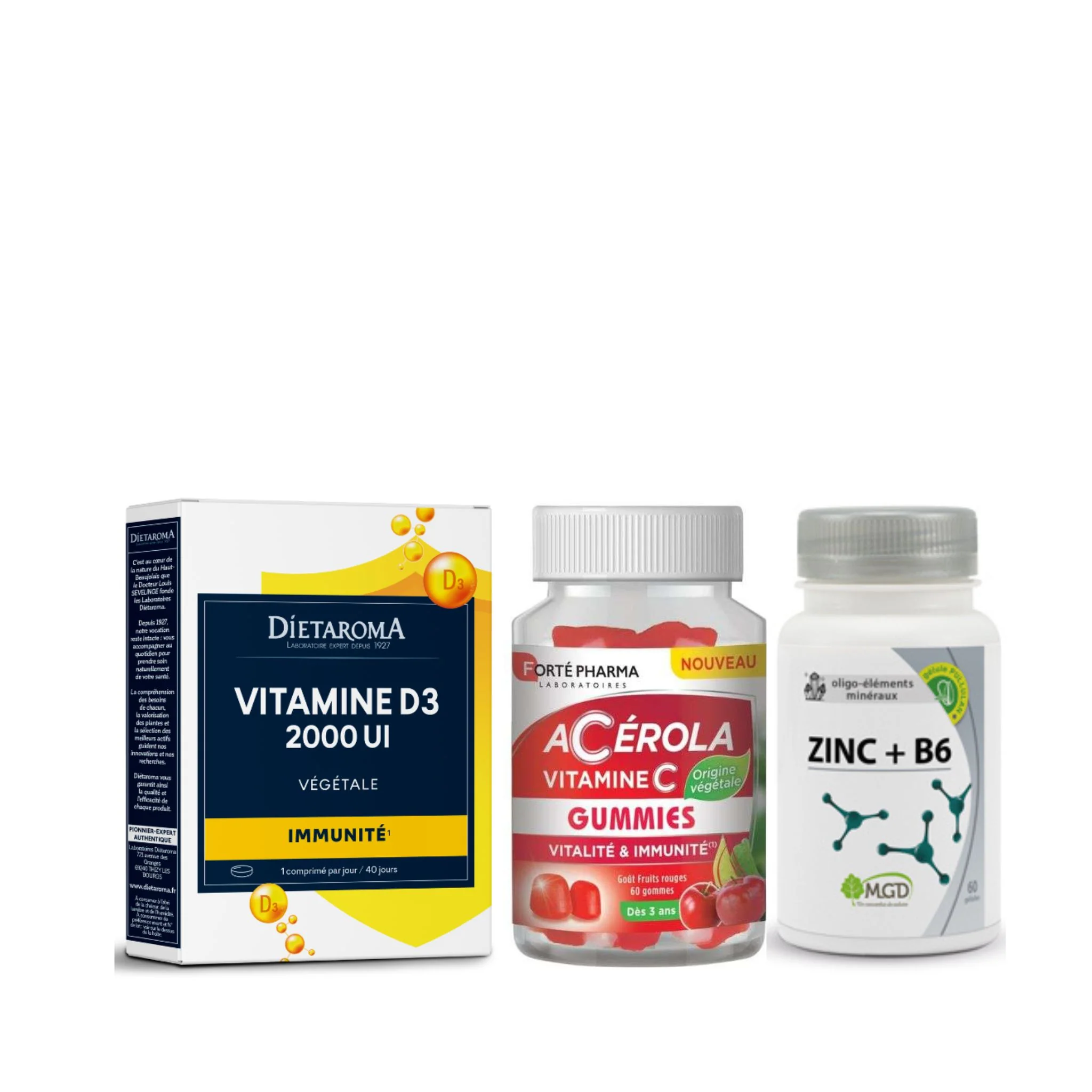 Pack Boost Immunité Multi-Marques Complément Alimentaire Vitamine C D Zinc Échinacée Défenses Naturelles Hiver