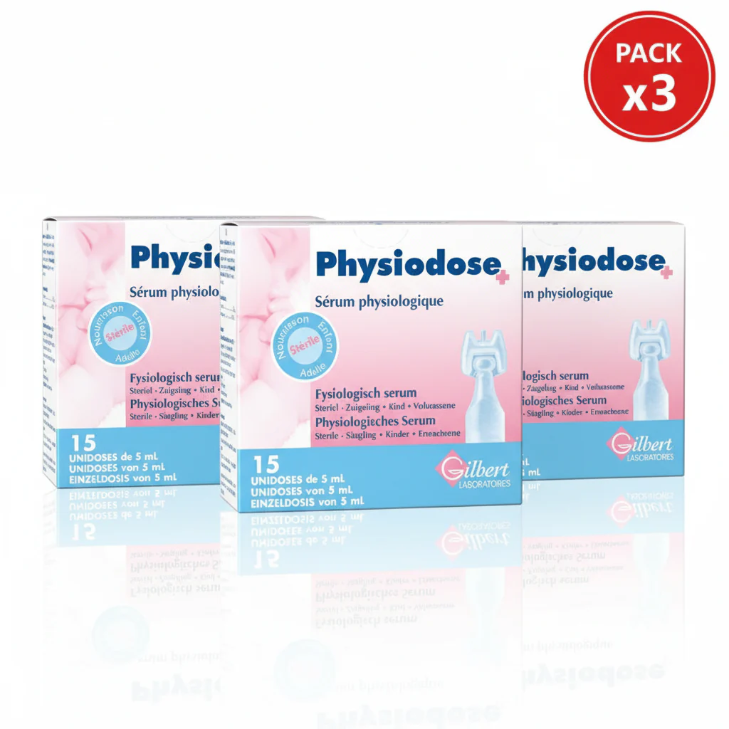 Sérum Physiologique Dosettes Unidoses Stériles Hygiène Nasale Oculaire Bébé Adulte Lavage Nez Yeux Pack x3 - Image 2