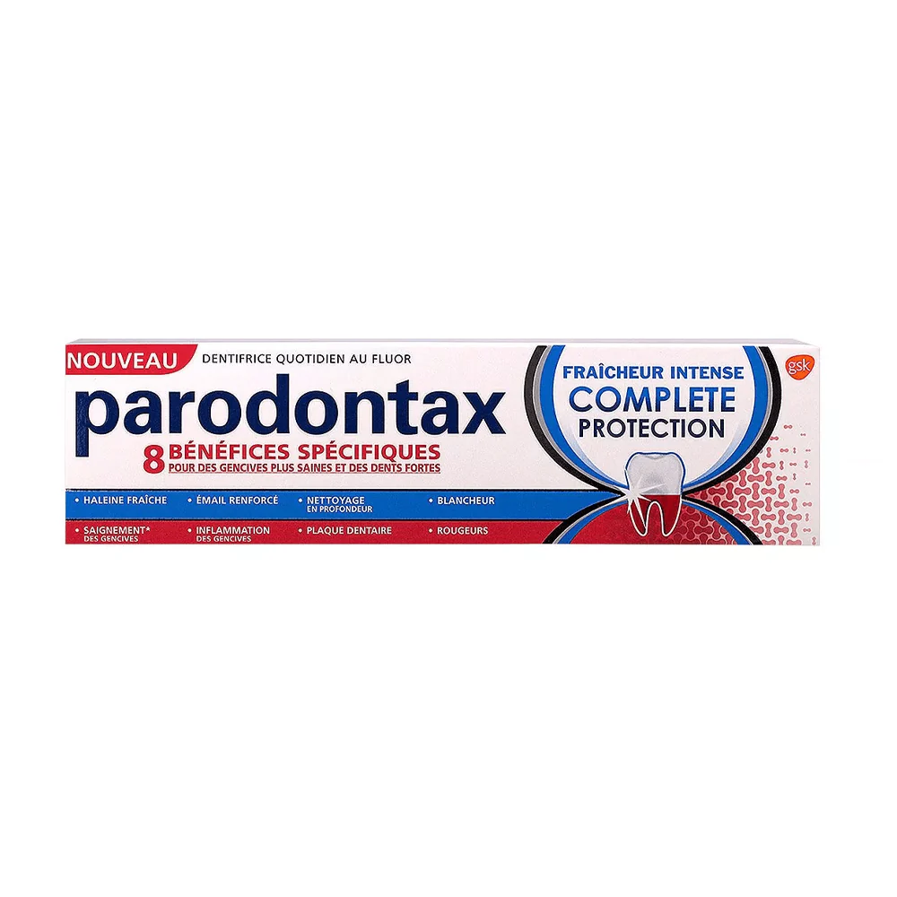 Parodontax Dentifrice Complete Protection Fraîcheur Intense 75ml