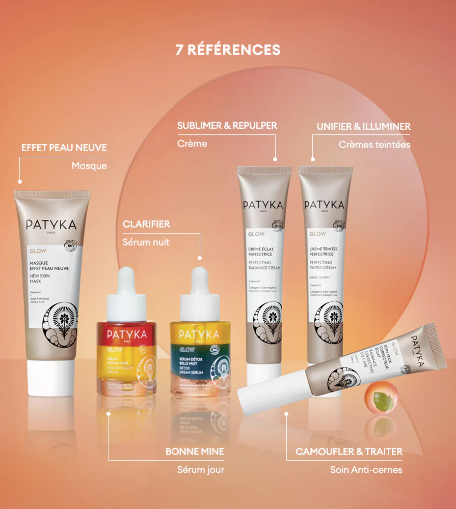 PATYKA Coffret Glow Sérum Éclat 30ml + Masque Effet Peau Neuve 50 ML Duo Luminosité Bio - Image 9