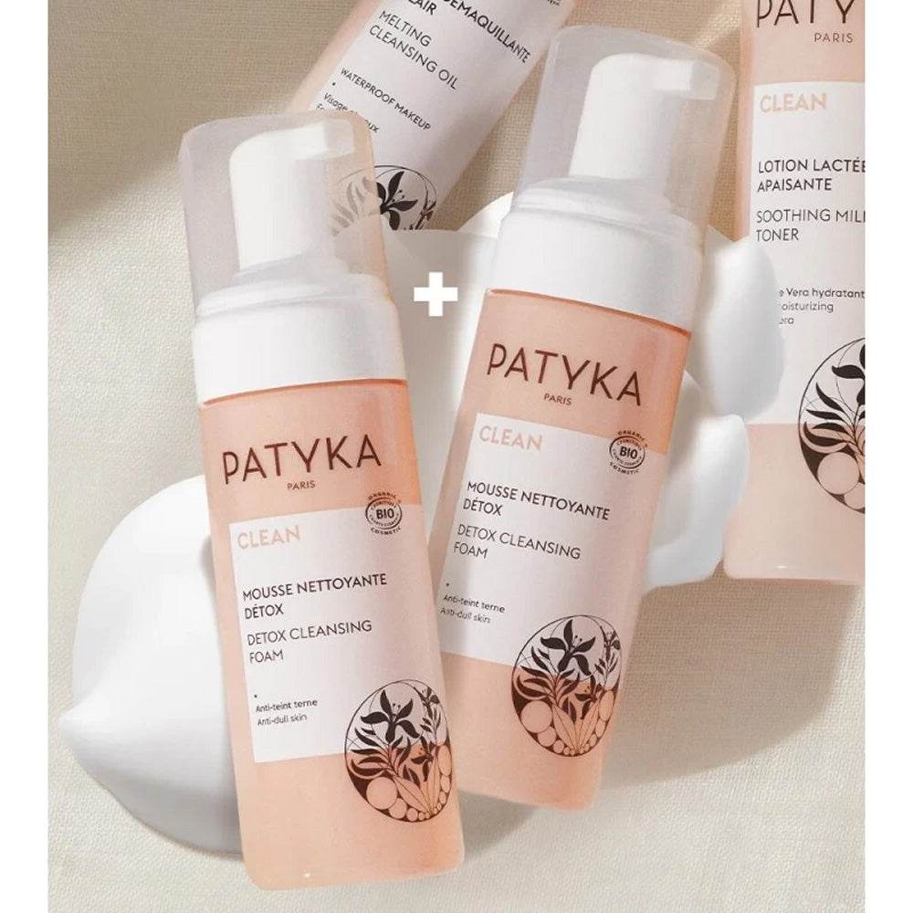 PATYKA Duo Mousse Nettoyante Détox 2x150ml Purifiante Peaux Mixtes Grasses Bio - Image 3