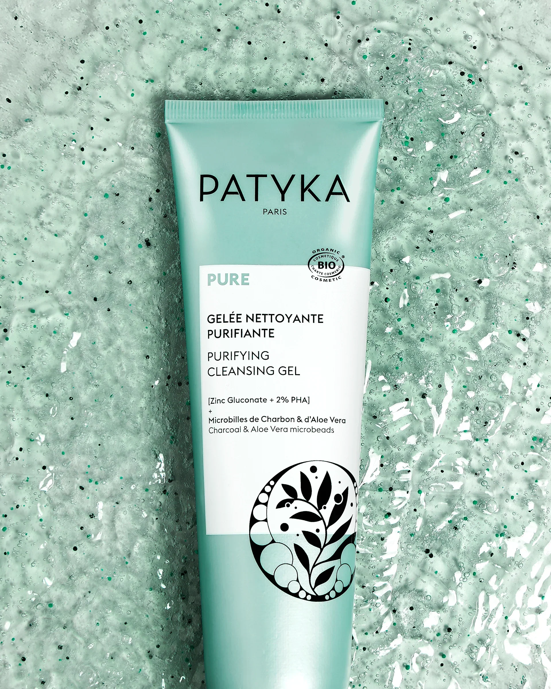 PATYKA Gelée Nettoyante Purifiante 150ml Charbon Bardane Bio Peaux Mixtes - Image 4