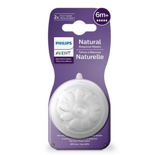 AVENT 2 Tétines Natural +6m SCY965/02 Tétines Débit Rapide Allaitement Mixte - Image 2
