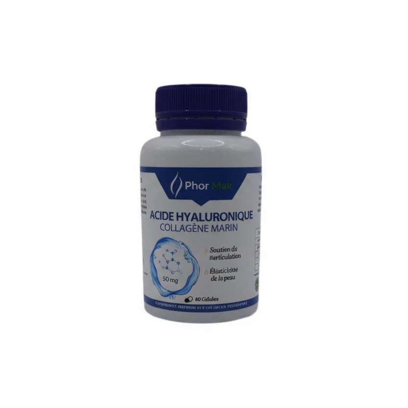 PHORMAX Acide Hyaluronique 60 Gélules Complément Alimentaire Anti-Âge Hydratation Peau Articulations