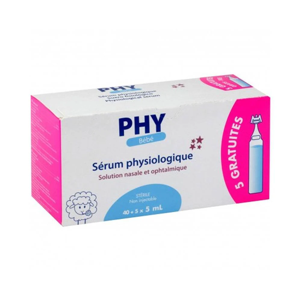 PHY Sérum Physiologique Unidoses Stériles Nez Yeux Hygiène Bébé Adulte Solution Saline 0,9% - Image 4