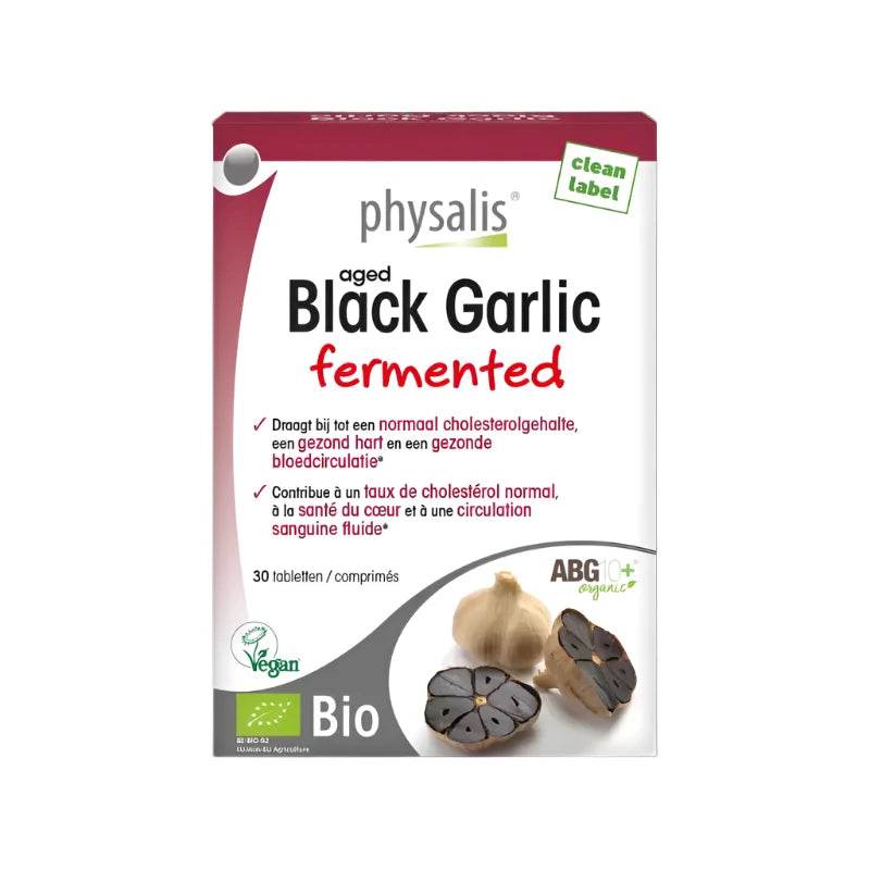 Physalis Black Garlic Fermenté Bio 30 Comprimés Cholestérol Cœur Circulation
