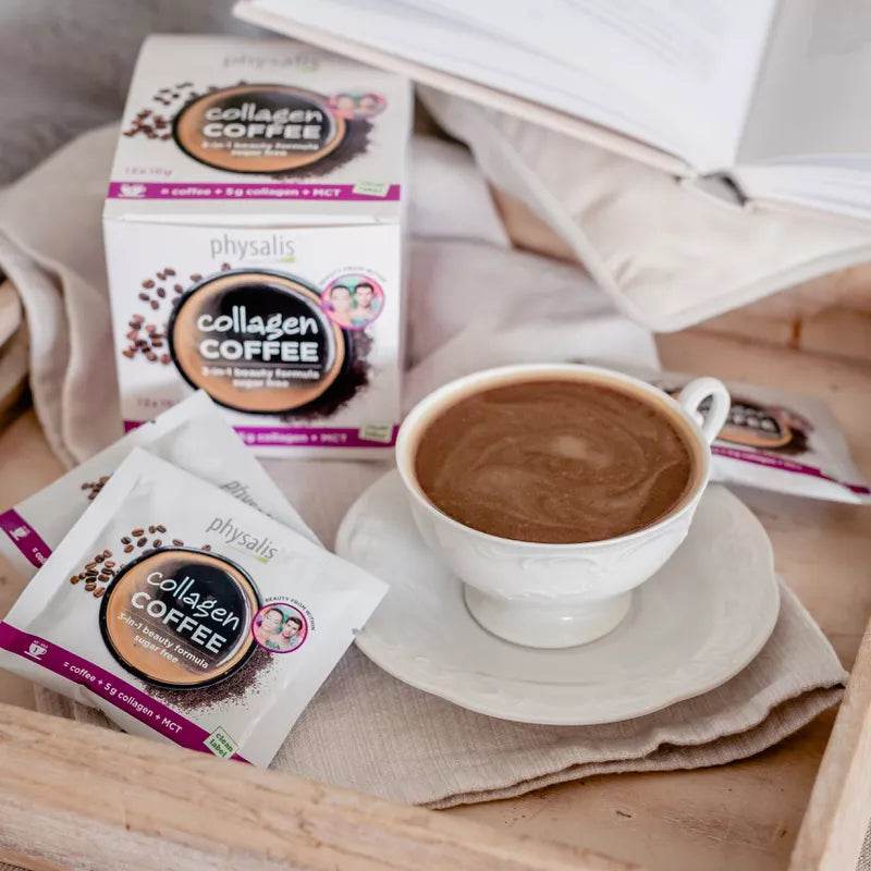 Physalis Collagen Coffee 3en1 Café Arabica Collagène Marin MCT Coco 12 Sachets - Image 2