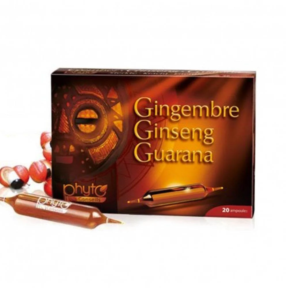 Phyto Conseils Gingembre Ginseng Et Guarana 20 Ampoules de 10ml