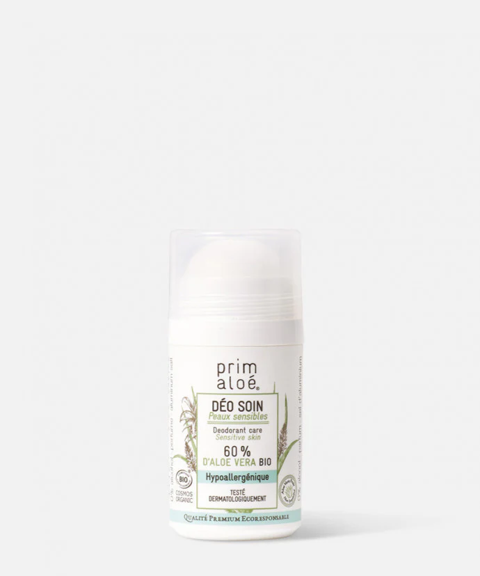 PRIM ALOÉ Déo Soin 60% Aloe Vera Bio Déodorant Naturel Sans Aluminium Peaux Sensibles